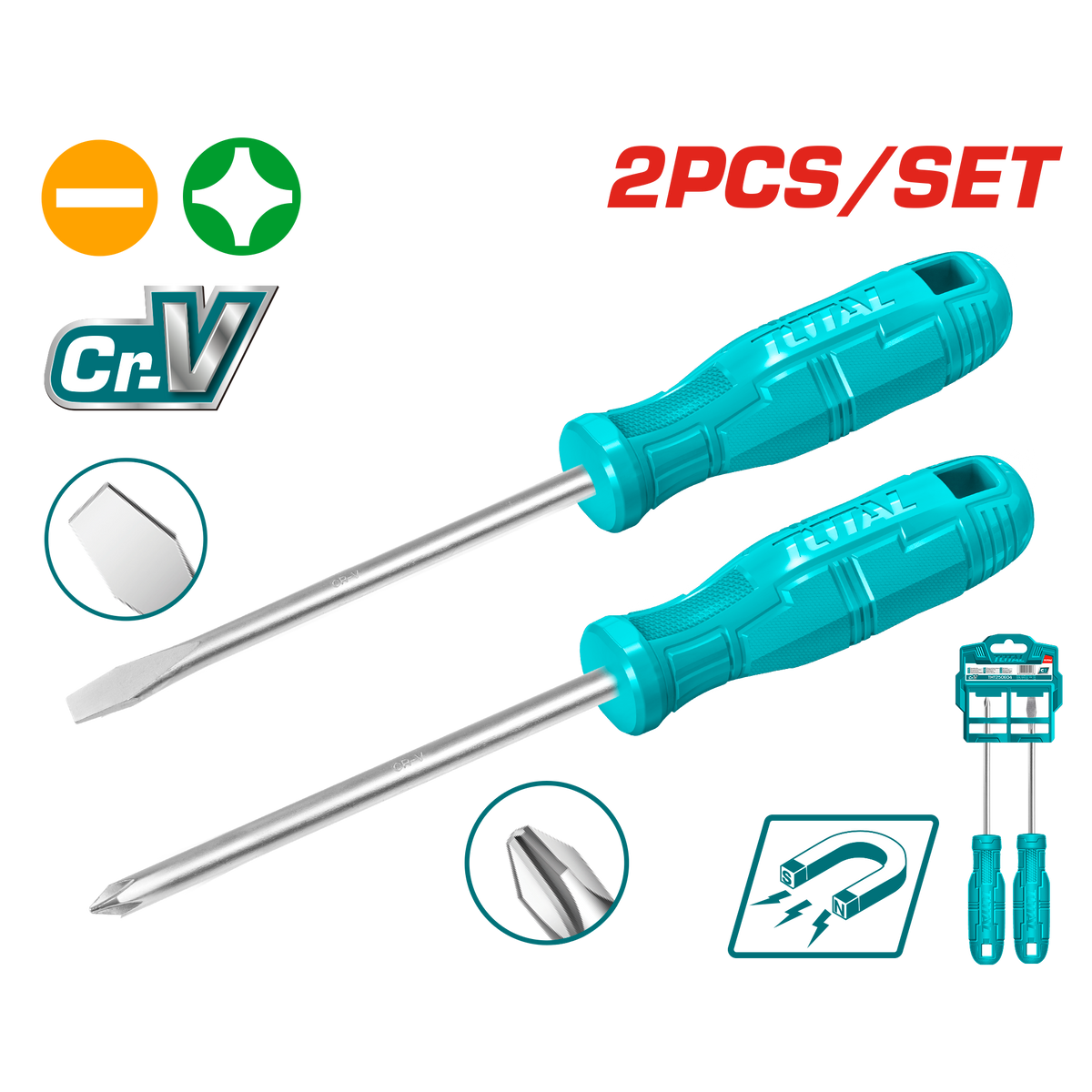 2 Pcs Screwdriver Set THTDC250201 – Total Tools Online