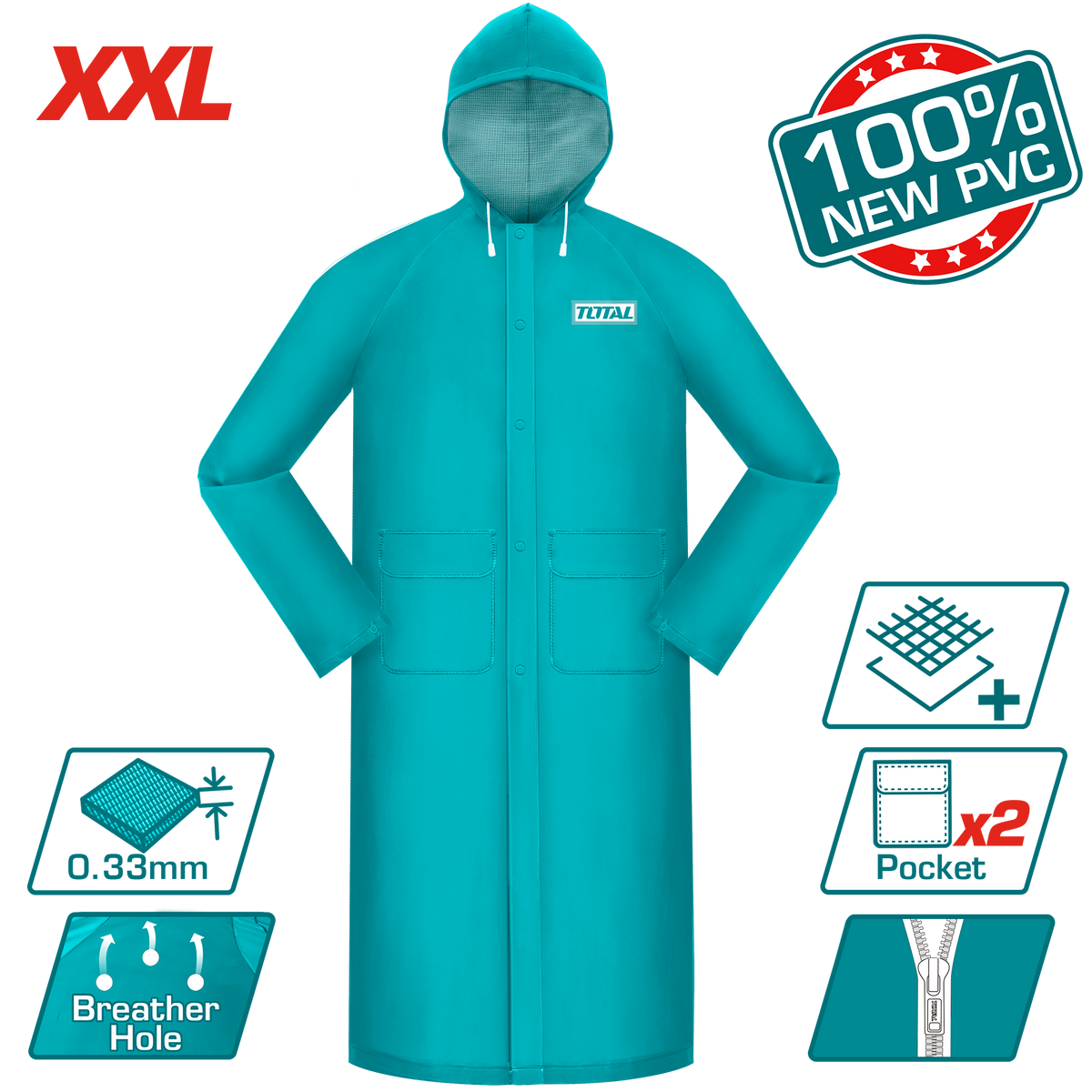 Rain Coat (XXL) THTRC031.XXL – Total Tools Online