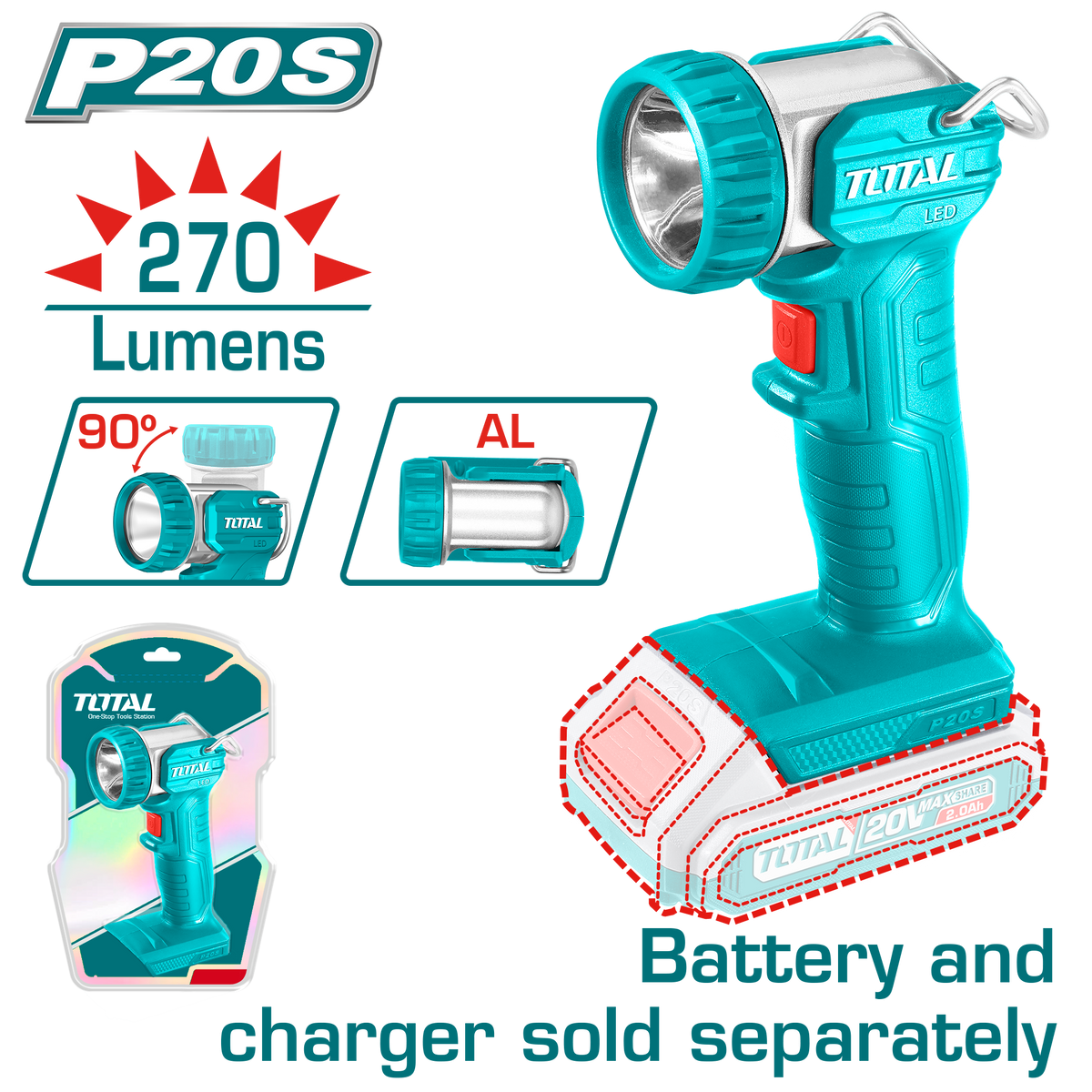 Lithium-ion work lamp TWLI2038 – Total Tools Online