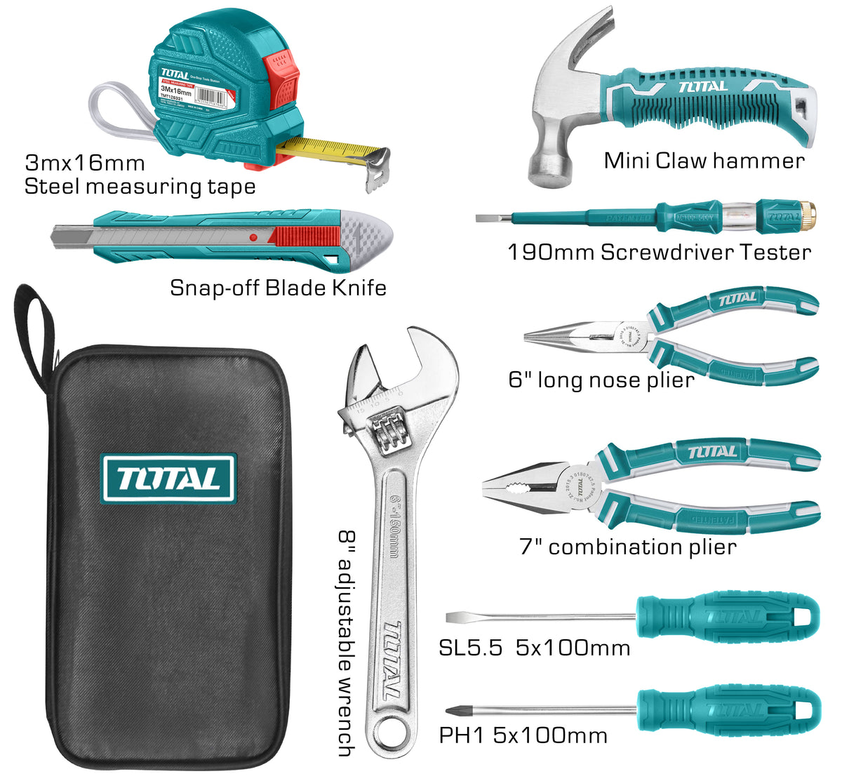 9pcs Hand tools Set THKTHP90096 – Total Tools Online