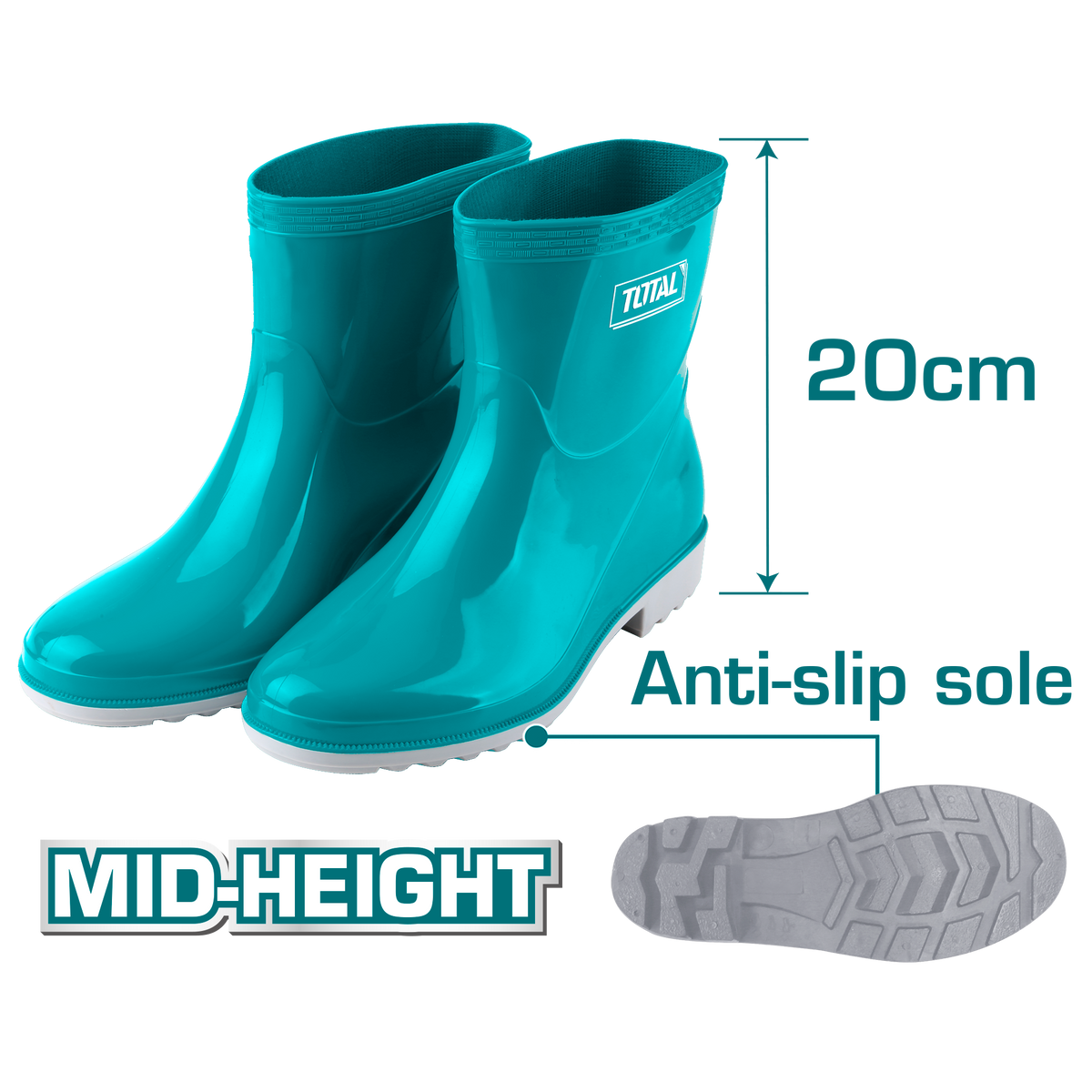 Rain Boots (Size 40) TSP303L.40 Total Tools Online