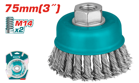 Wire cup brush Twisted 75mm M14 TAC32031
