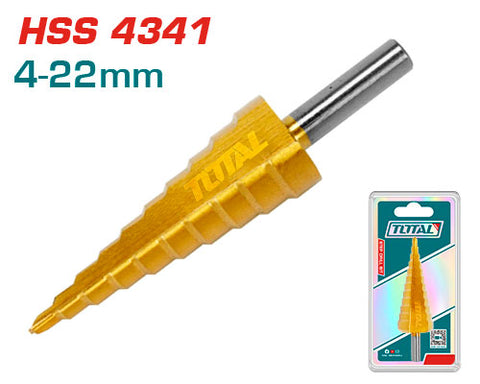 Step drill bit 4-22mm HSS TAC7542201