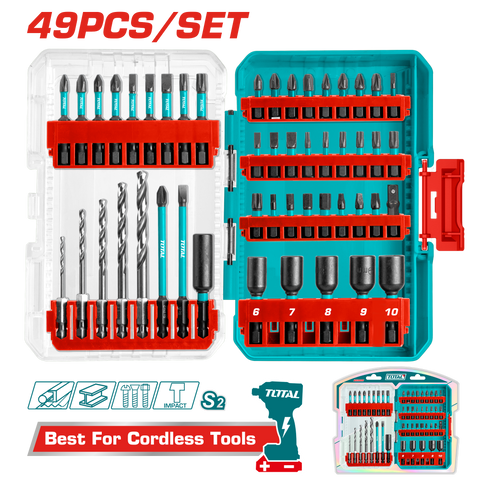 49 Pcs impact screwdriver bits set TACSDL24906