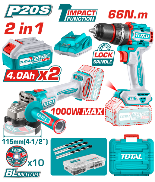 Lithium-Ion Cordless 2 PCS Combo Kit TCKLI20273 – Total Tools Online