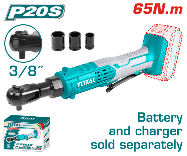 Lithium-Ion drive ratchet 20V 65Nm TDRLI2060151 – Total Tools Online