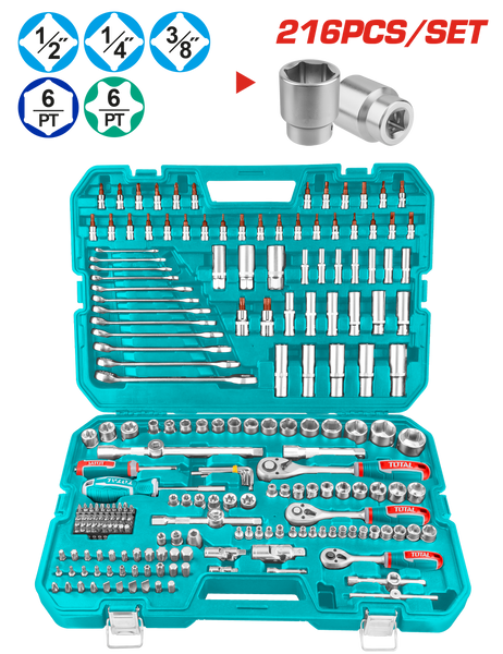 216 Pcs combination tools set THKTHP22166 – Total Tools Online