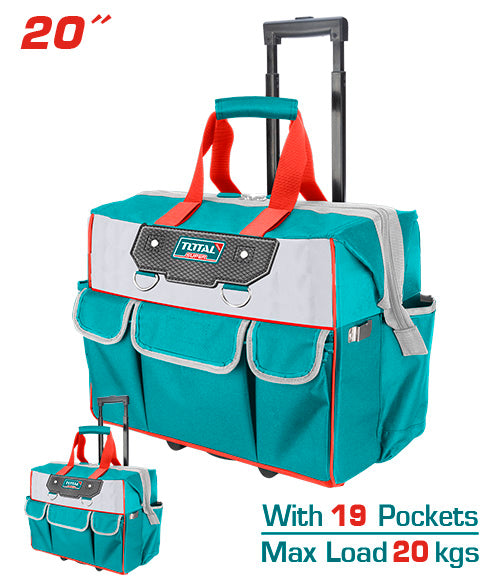 Rolling rigid tool bag 20'' 19 Pockets THRRTB2012 – Total Tools Online