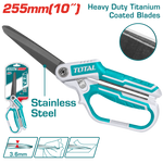 Rubber grip long-blade heavy duty scissors THSCRS832558