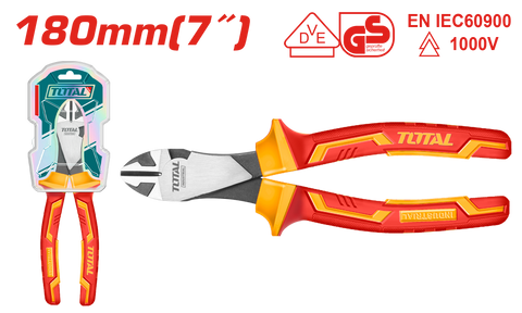 Insulated heavy-duty diagonal cutting pliers 180mm THTIP2571