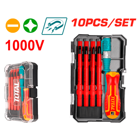 10 Pcs interchangeable insulated screwdriver set THTIS5106