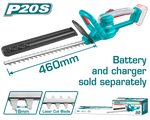 Cordless hedge trimmer 20V 460mm THTLI20018