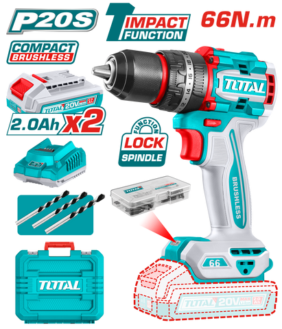 Lithium-Ion Brushless Impact Drill 66Nm 13mm TIDLI20668