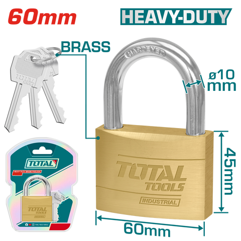 Heavy Duty Brass Padlock (60mm) TLK32602