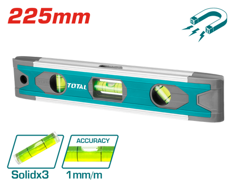 Mini spirit level 225mm Magnetic TMT2235