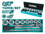 15 Pcs 3/4" Socket Set THT341151