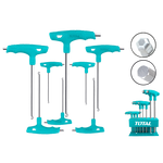 8 Pcs T-handle Ball Point Hex Wrench Set THHW80826
