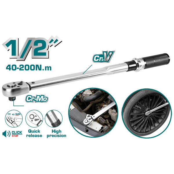 Torque Wrench 40-200N.m THPTW200N2 – Total Tools Online