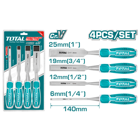 4 Pcs Wood Chisel Set THT41K0401